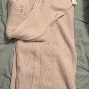 Lululemon take it all in cotton- blend sweater in Strawberry Milkshake.